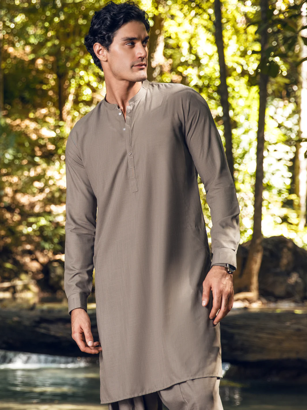 Green Kameez Shalwar - AL-KS-2895 - Image 3