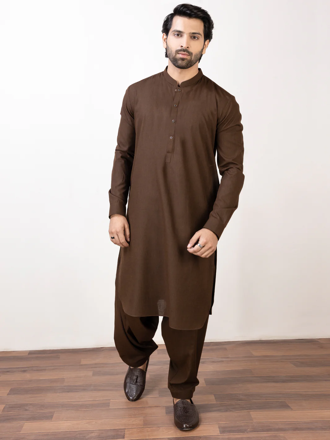 Brown Kameez Shalwar - AL-KS-2914