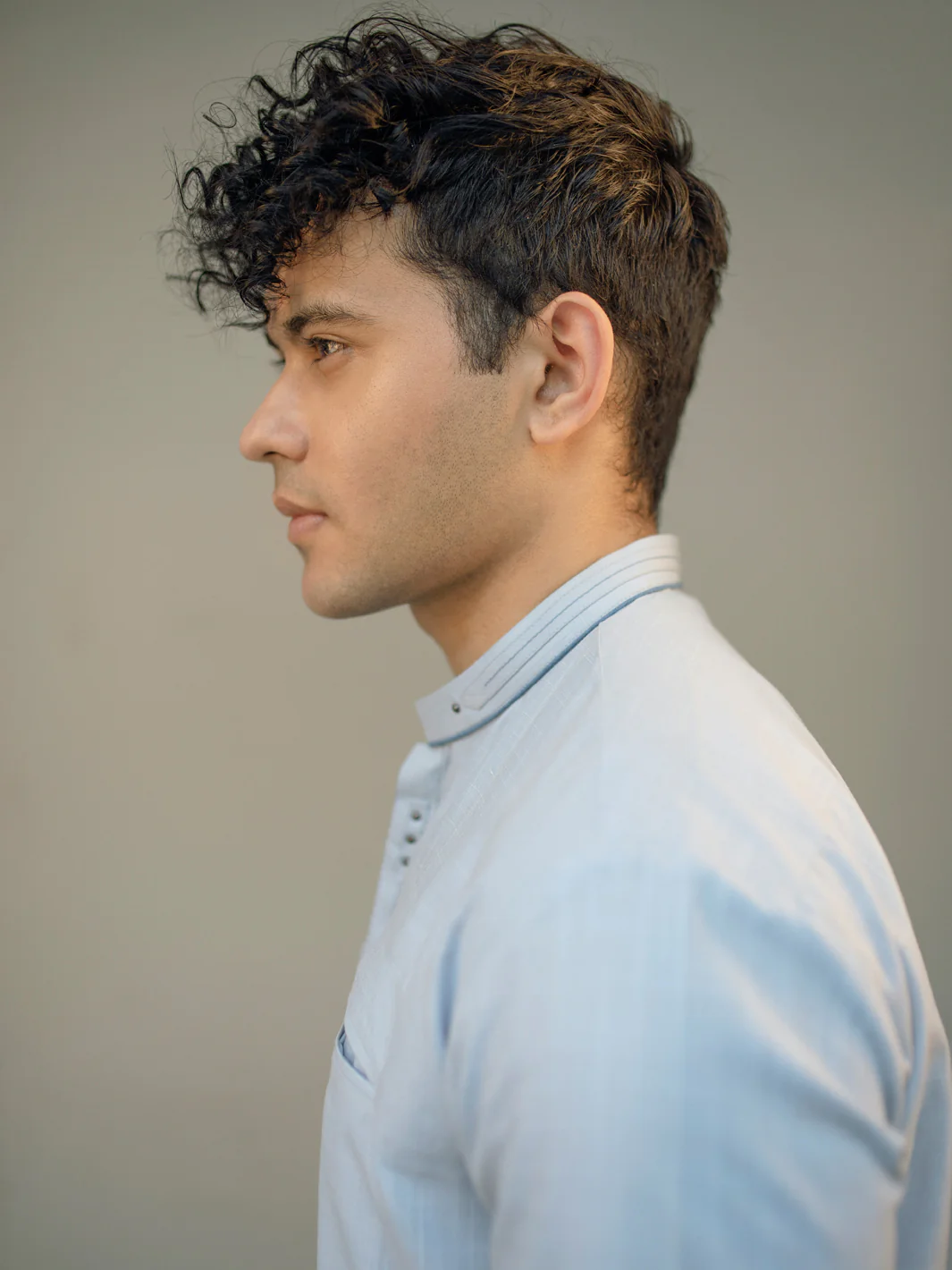 Light Blue Kameez Shalwar - AL-KS-2939 - Image 4