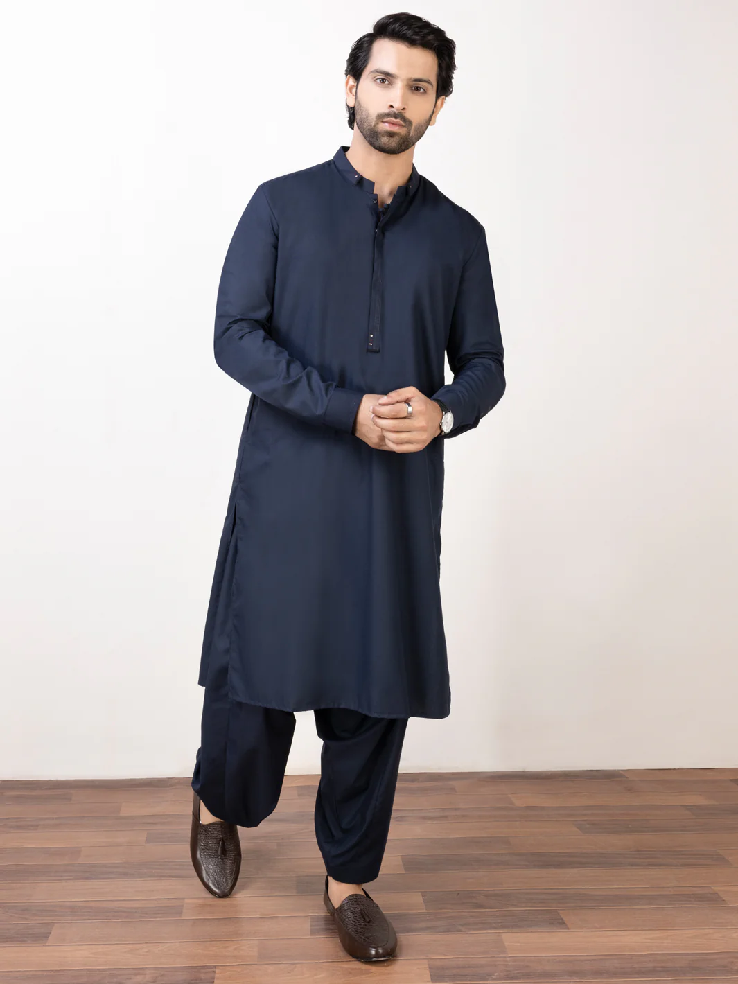Dark Blue Kameez Shalwar - AL-KS-2954A