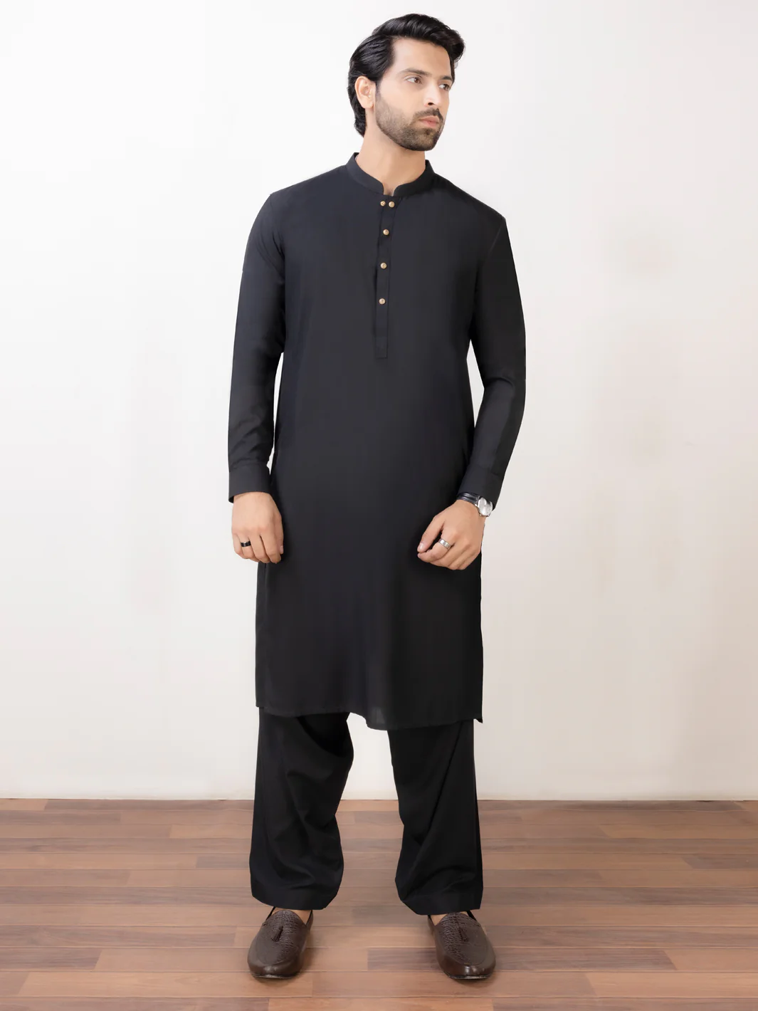 Black Kameez Shalwar - AL-KS-2955B