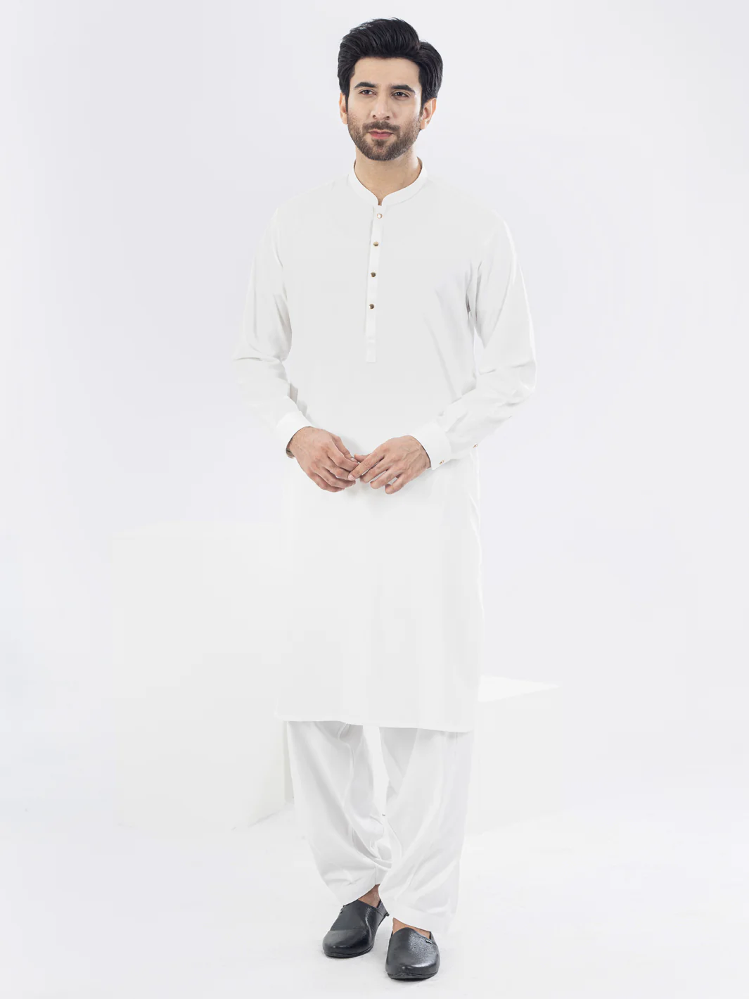 White Kameez Shalwar - AL-KS-2970A