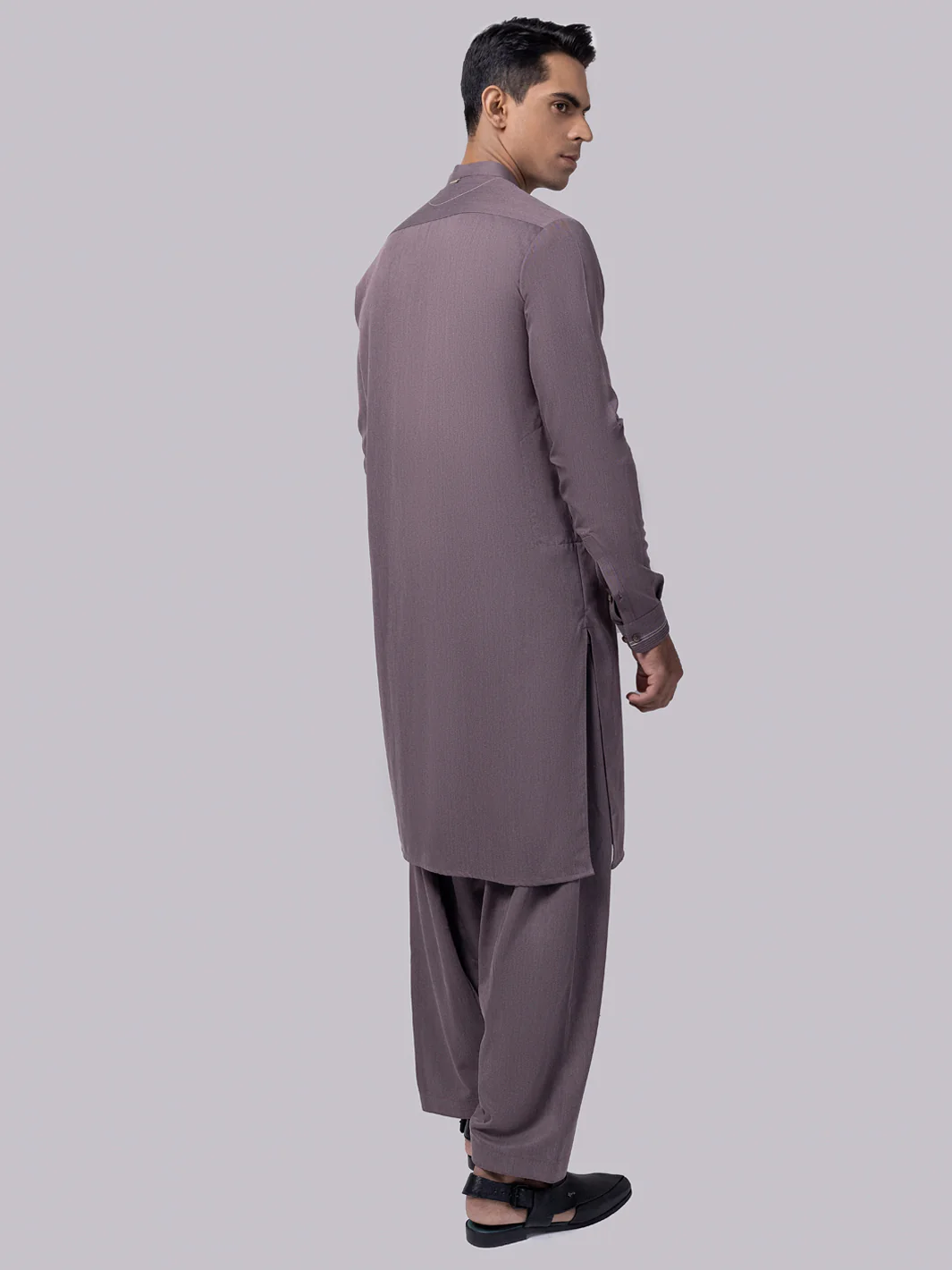 Dull Purple Kameez Shalwar - AL-KS-3019 - Image 2