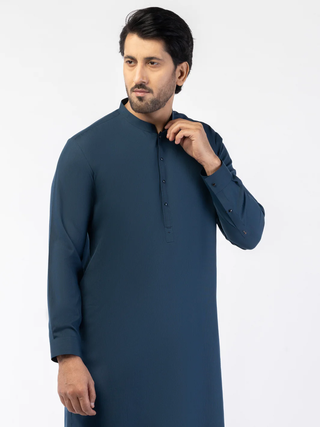 Blue Blended Kameez Shalwar - AL-KS-3189 - Image 3
