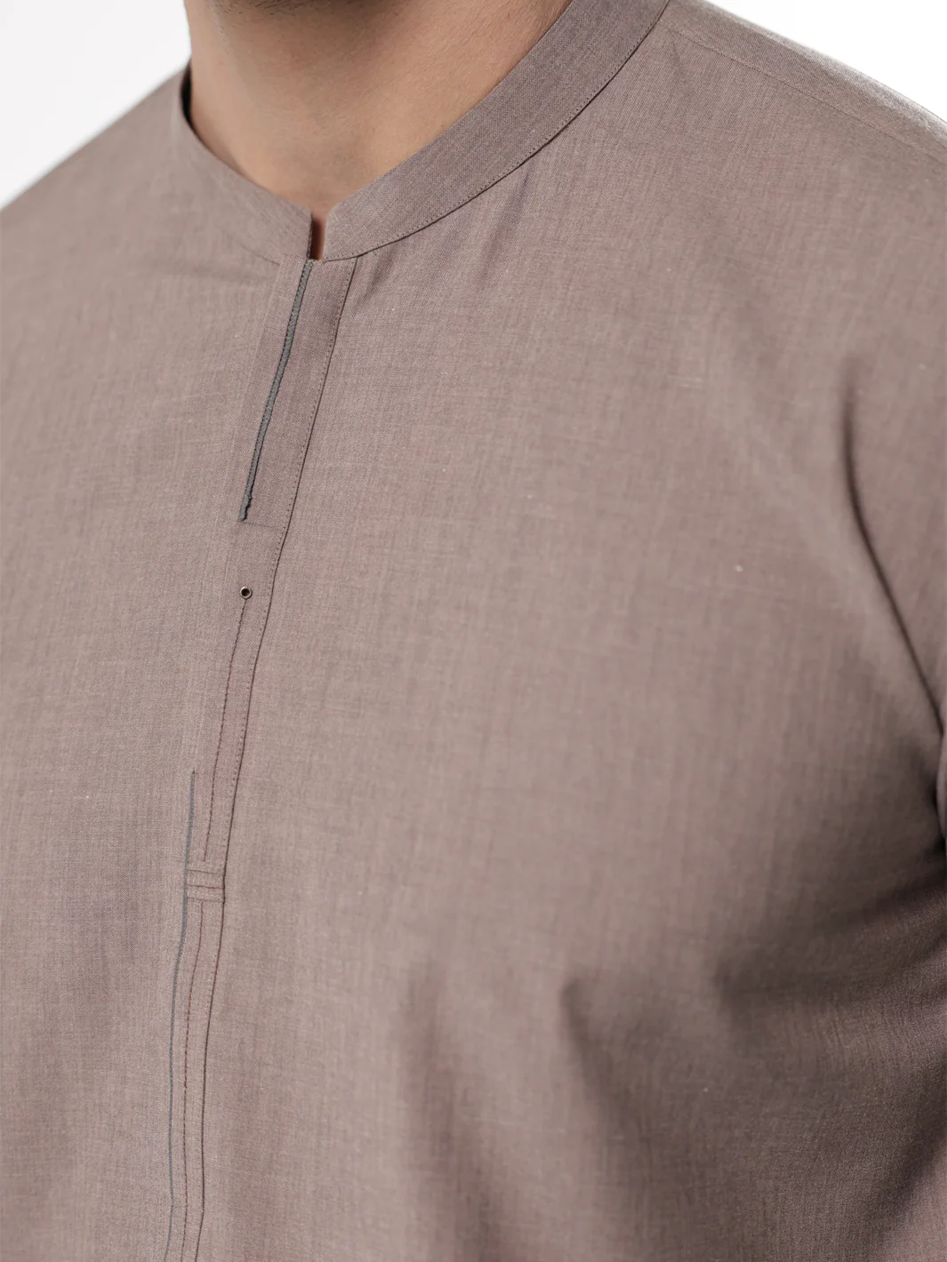 Brown Blended Kameez Shalwar - AL-KS-3231 - Image 3