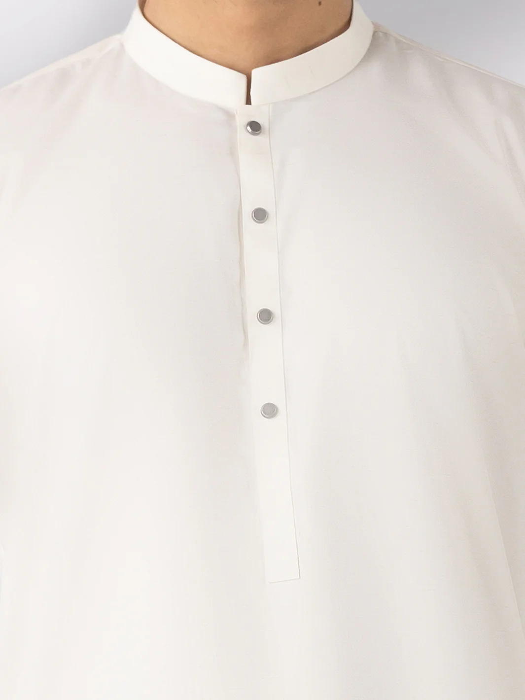 Off White Blended Kameez Shalwar - AL-KS-3247A - Image 4