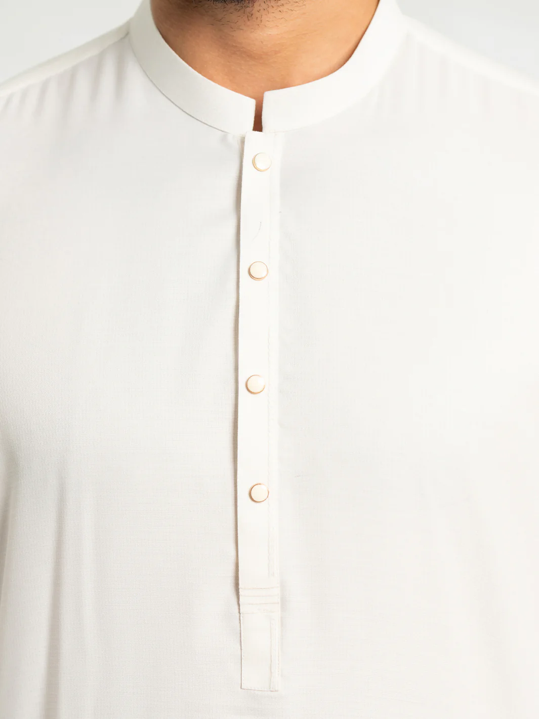 White Cut & Sew Kameez Shalwar - AL-KS-3298 - Image 3