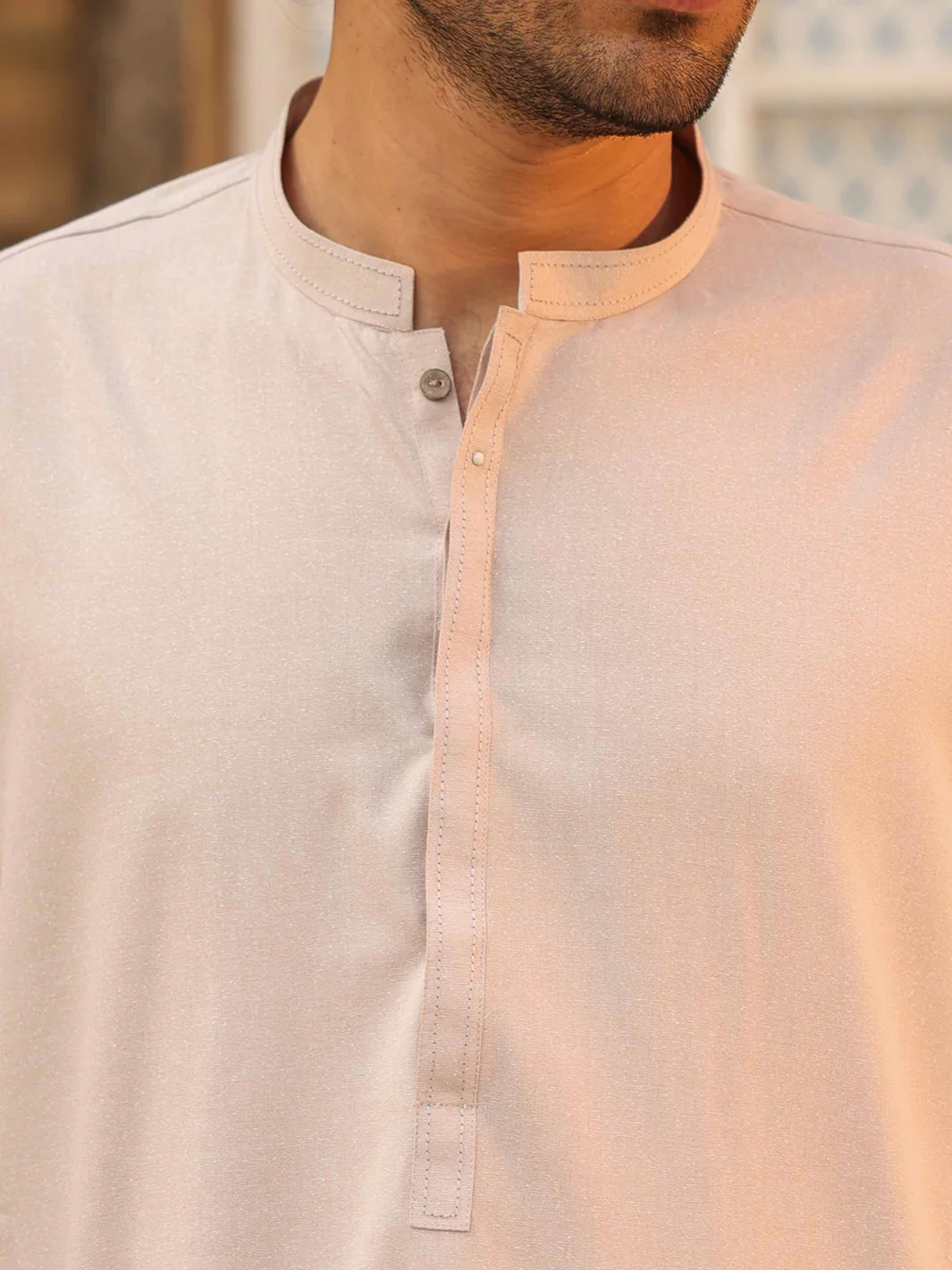 Tea Pink Cut & Sew Kameez Shalwar - AL-KS-3332 - Image 3