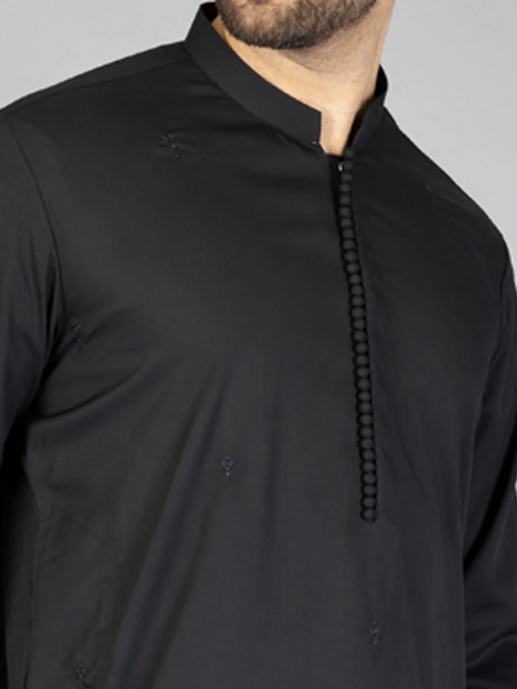 Black Blended Kurta Trouser - AL-KT-2812 - Image 4