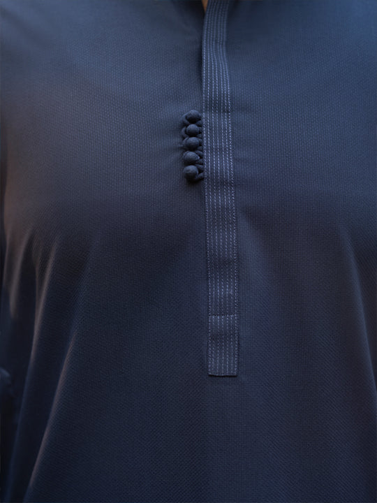Navy Blue Blended Kurta Trouser - AL-KT-2828 - Image 6