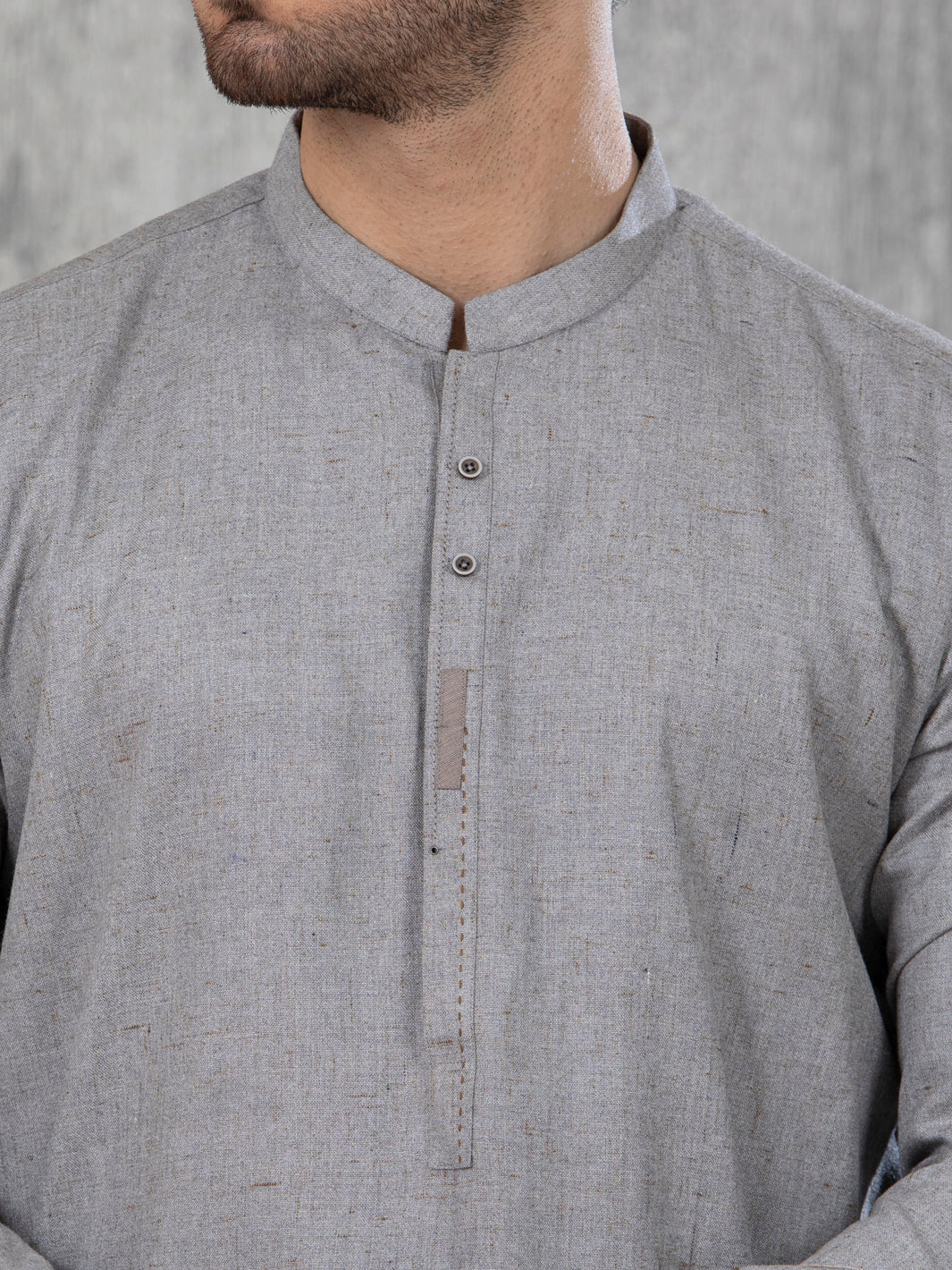 Light Grey Blended Kurta Trouser - AL-KT-2841 - Image 3