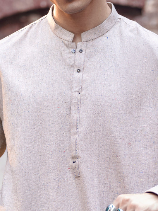 Peach Blended Kurta Trouser - AL-KT-2844 - Image 6