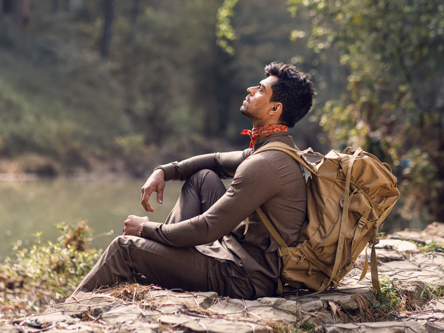 Brown Blended Kurta Trouser - AL-KT-2936 - Image 5