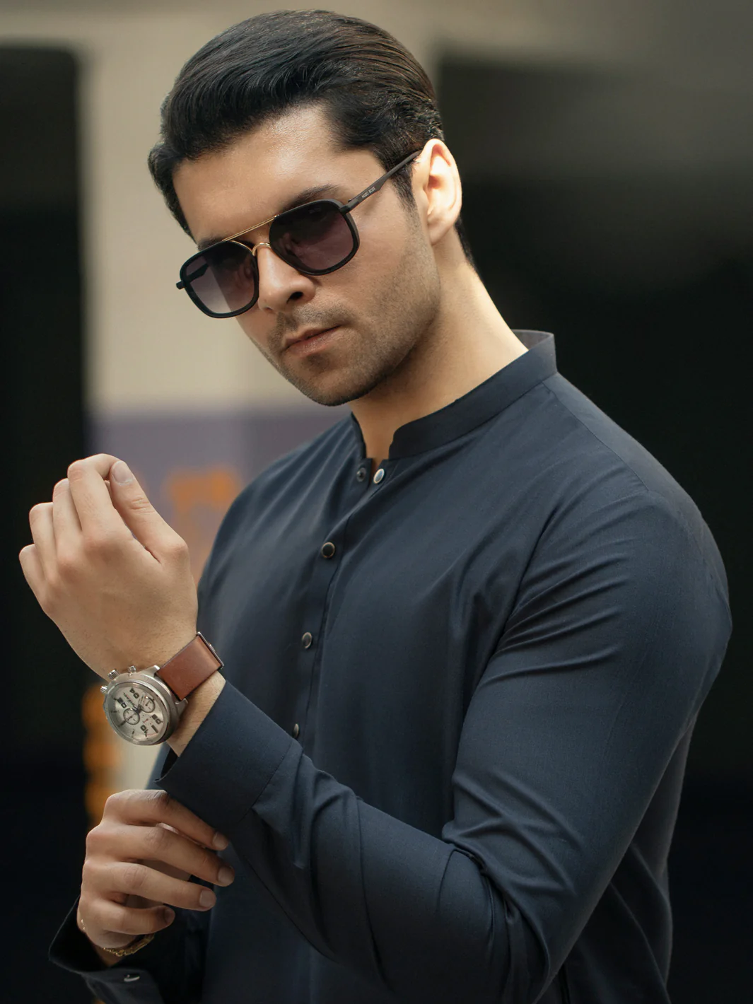 Black Blended Kurta Trouser - AL-KT-2942 - Image 5