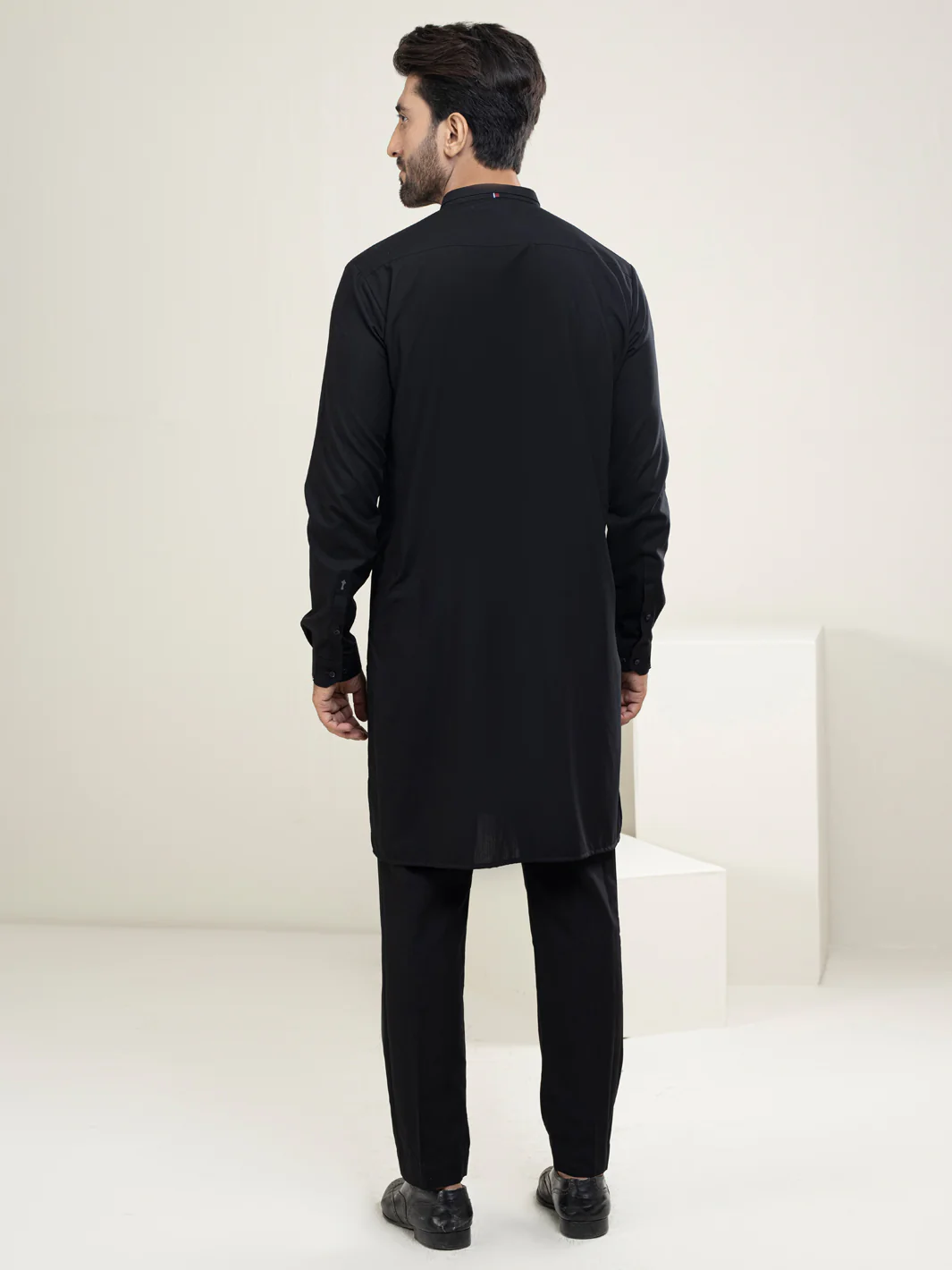Black Blended Kurta Trouser - AL-KT-2969 - Image 2