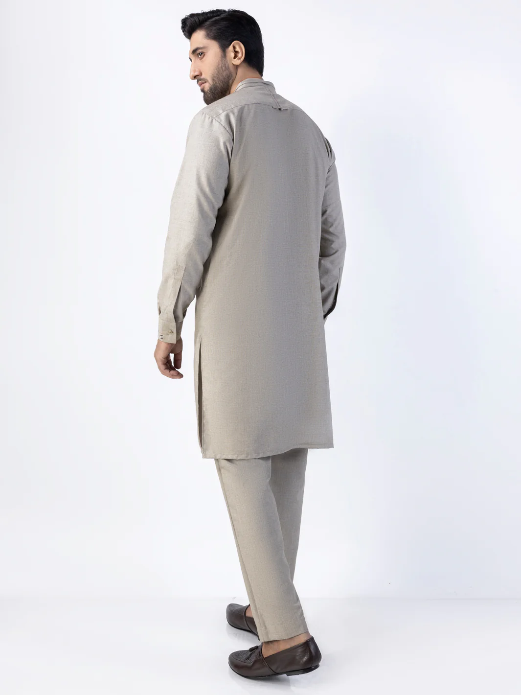 Khaki Blended Kurta Trouser - AL-KT-3015 - Image 2