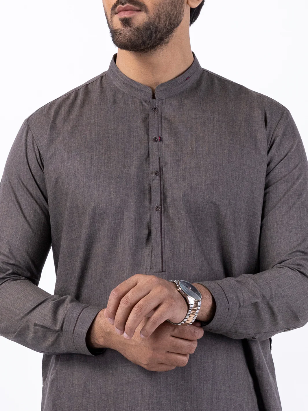 Brown Blended Kurta Trouser - AL-KT-3078 - Image 4