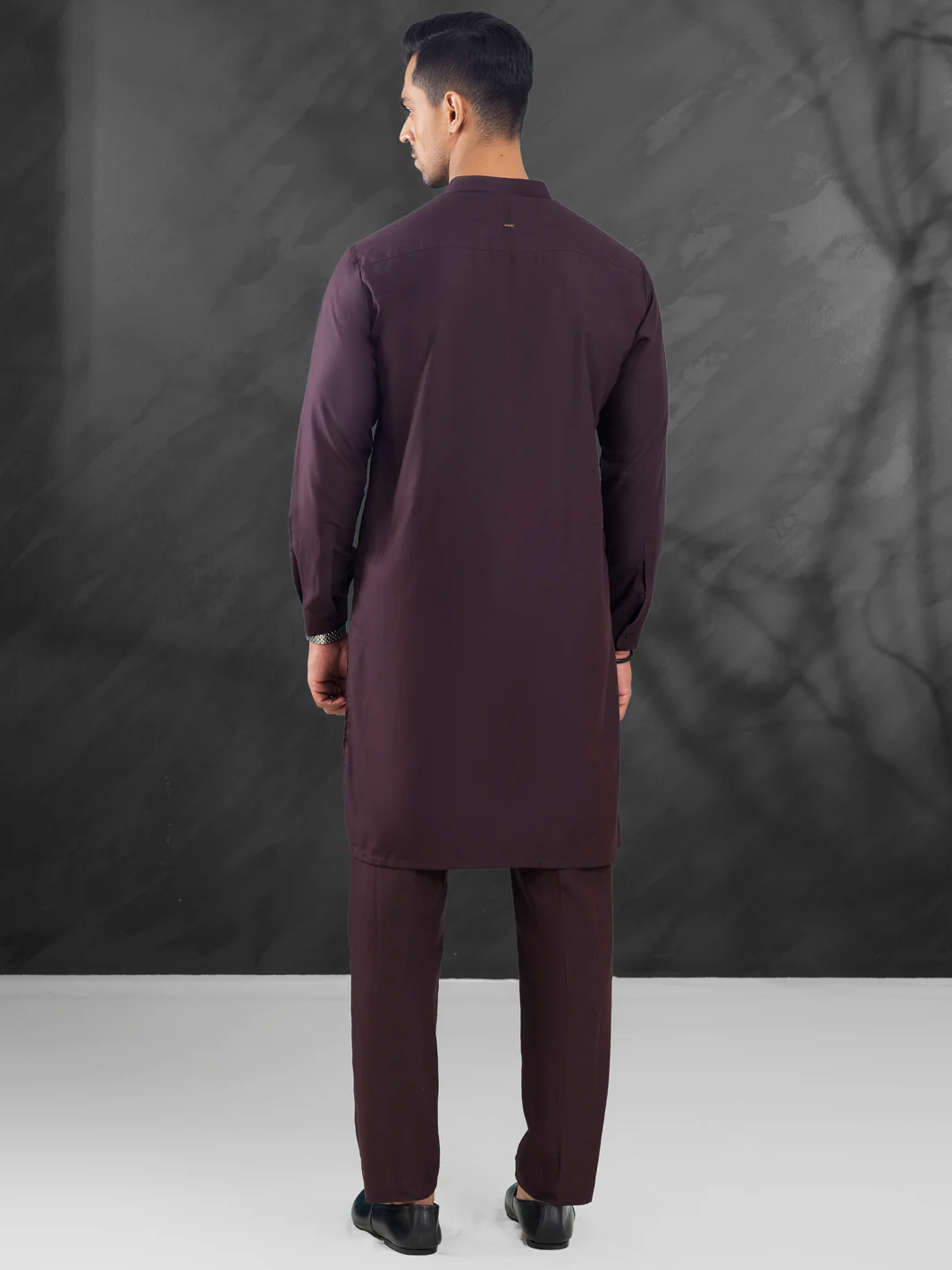 Maroon Blended Kurta Trouser - AL-KT-3129 - Image 2