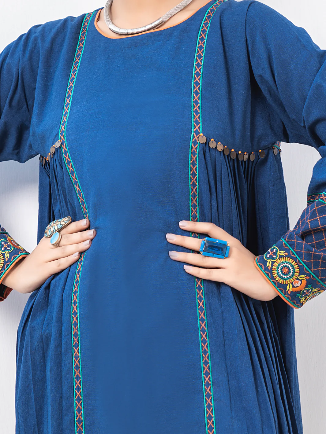 Blue Karandi Tunic - AL-LK-765 - Image 2