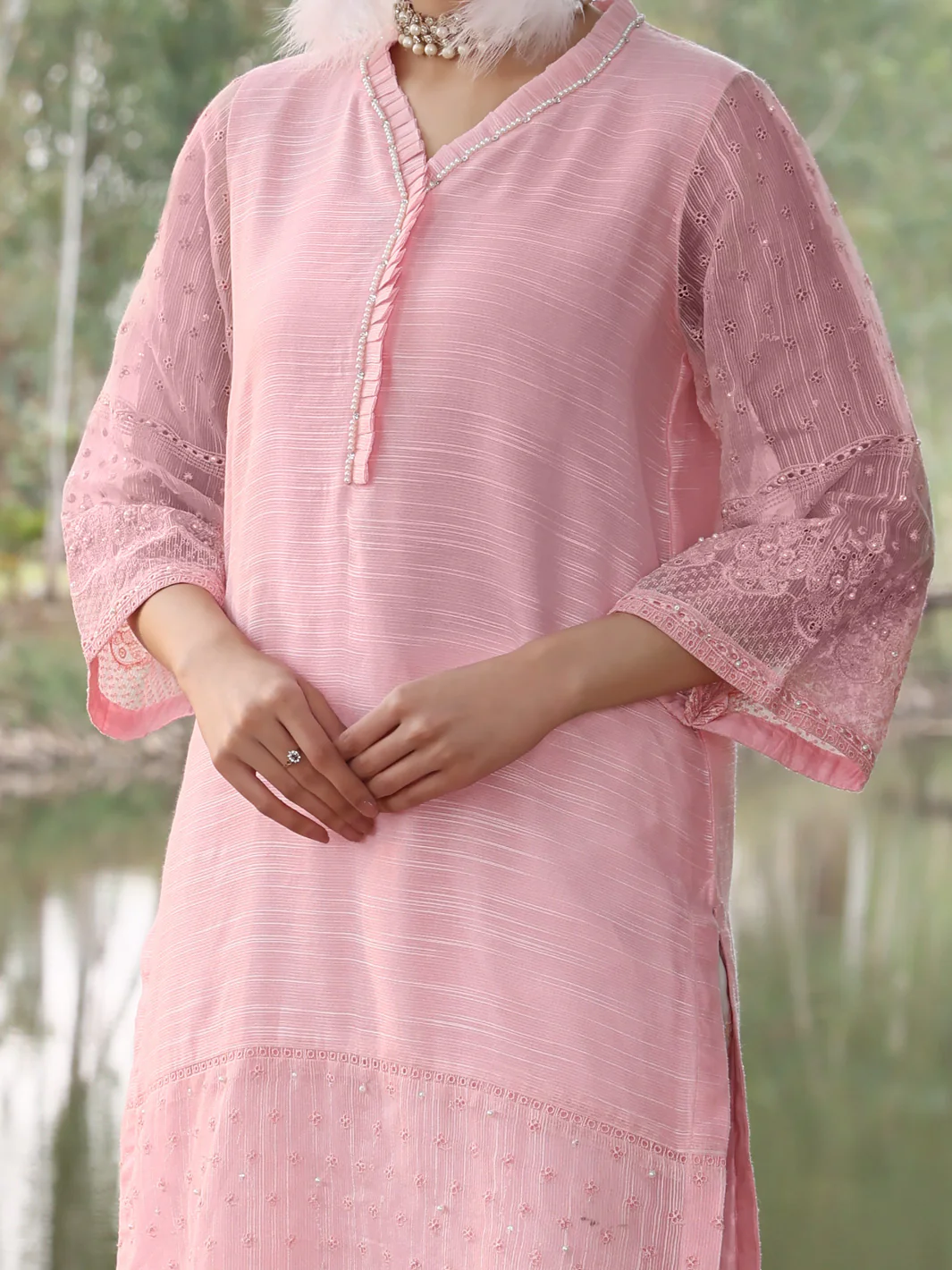 Pink Khaddi Tunic - AL-LK-779 - Image 2