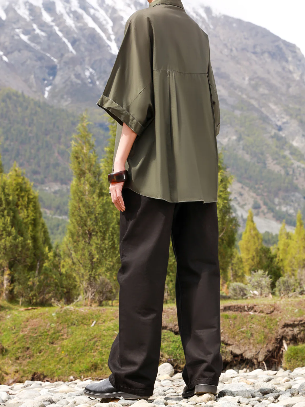 Army Green Cambric Tunic -AL-LK-855 - Image 2