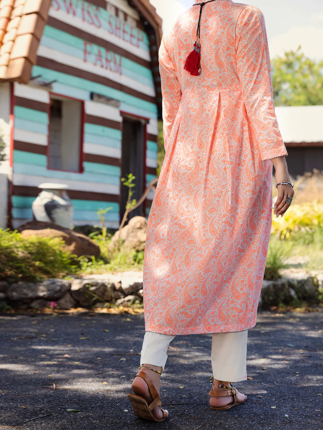 Orange Kurti - AL-LK-863 - Image 2