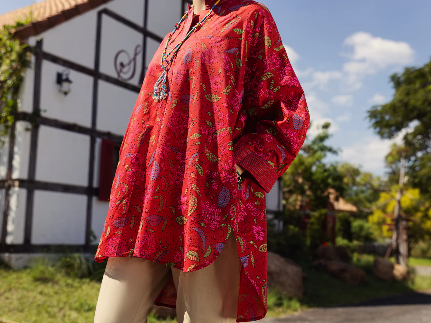 Red Kurti - AL-LK-864 - Image 4
