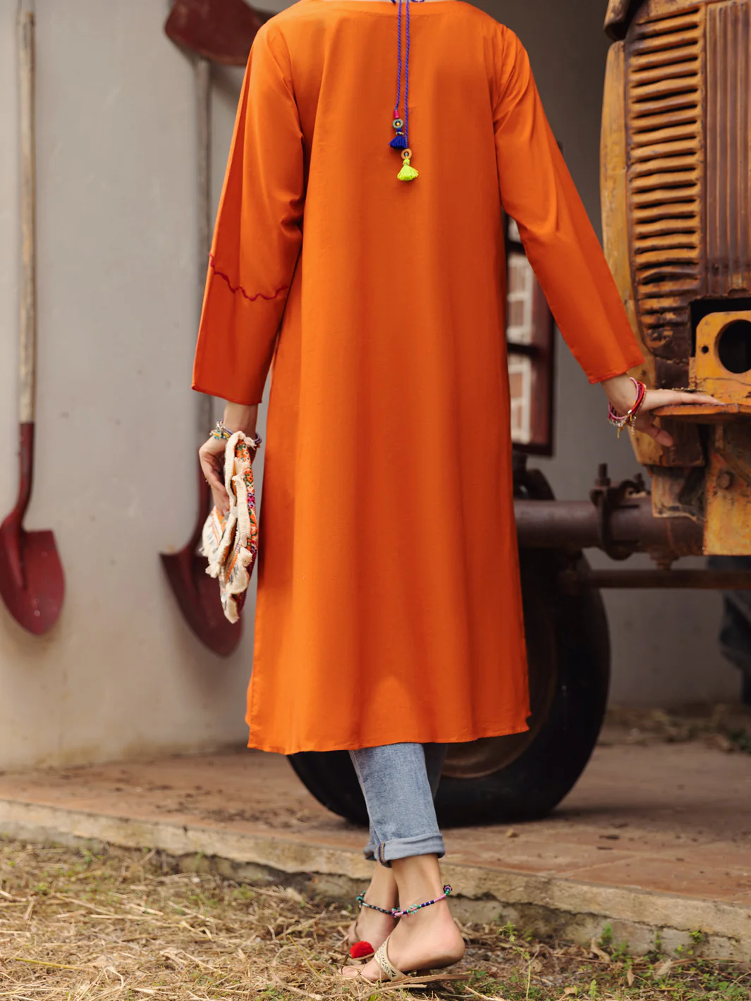 Orange Kurti - AL-LK-872 - Image 2
