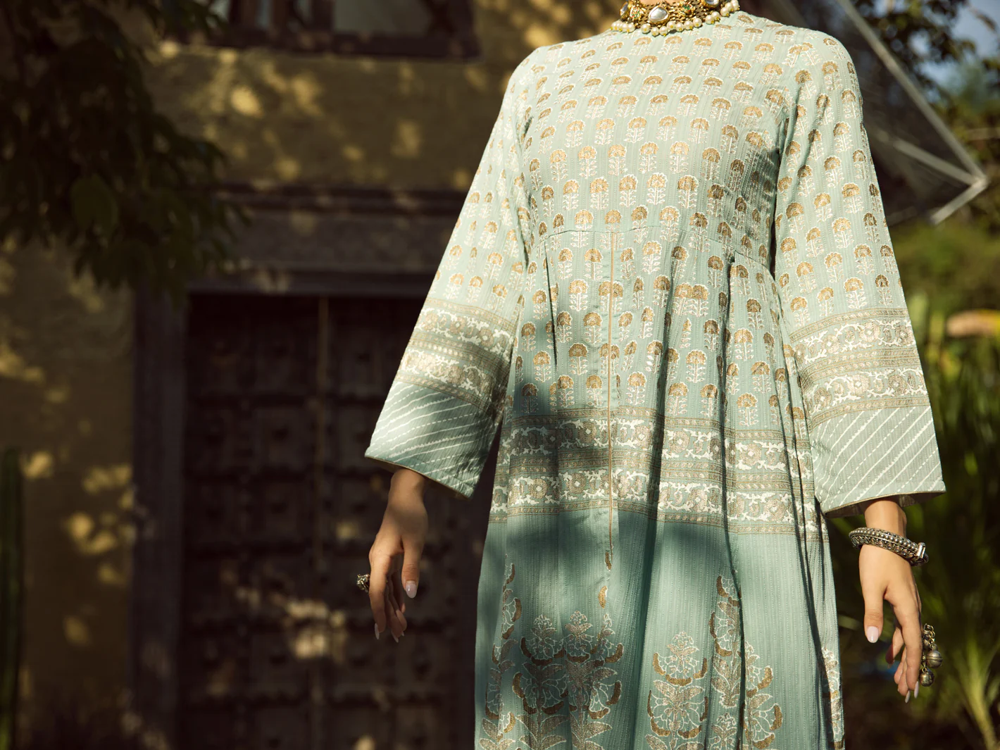 Sky Blue Kurti - AL-LK-879 - Image 3