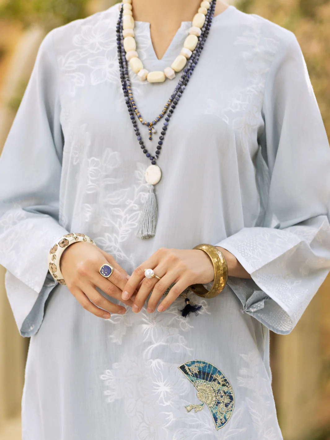 Sky Blue Kurti - AL-LK-893 - Image 3