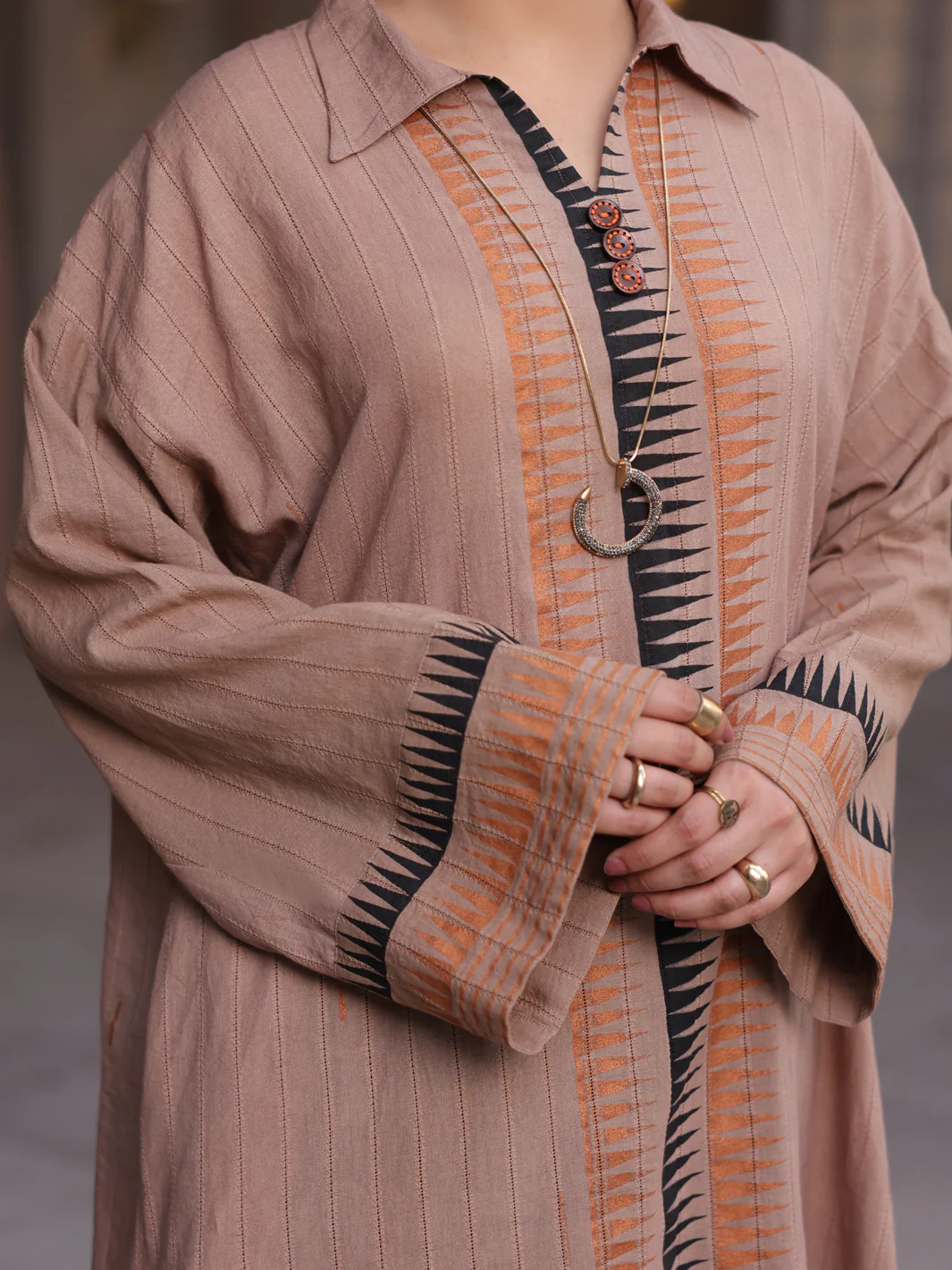 Light Brown Kurti - AL-LK-911 - Image 4