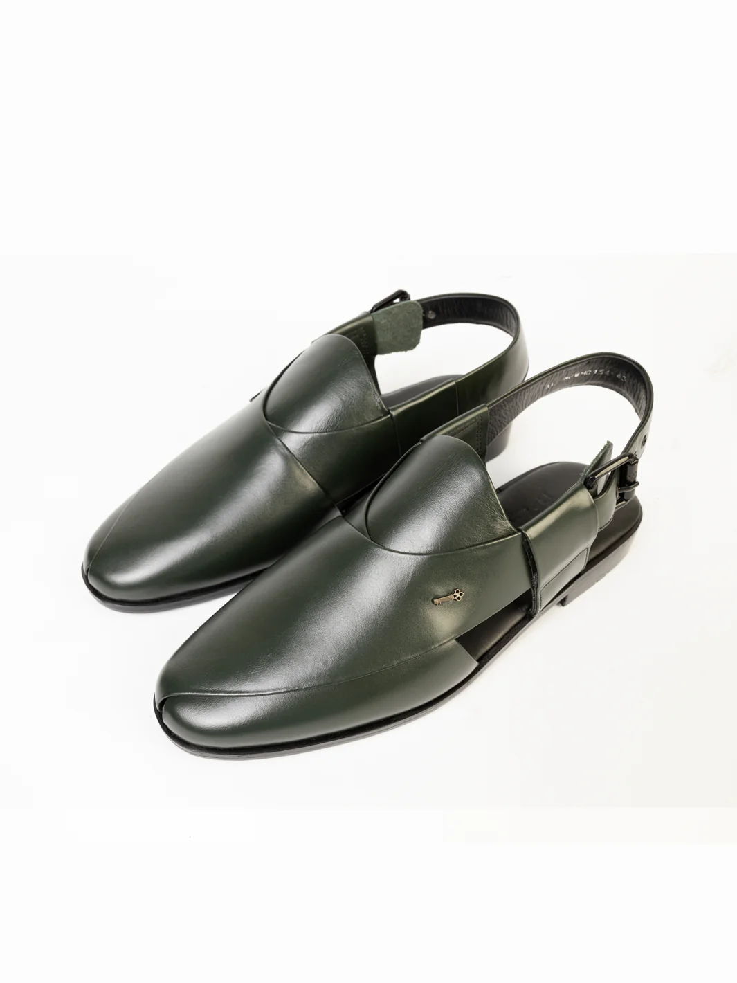 Green Leather Peshawari Chappal - AL-MFW-HC-154