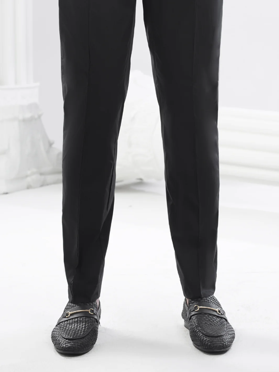 Black Cotton Trousers - AL-MTR-008B-R24