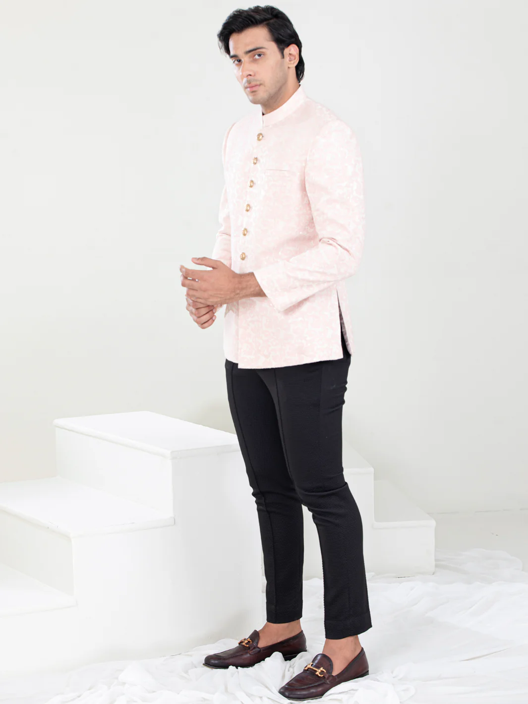 Pink Blended Prince Coat - AL-PCS-059 - Image 4