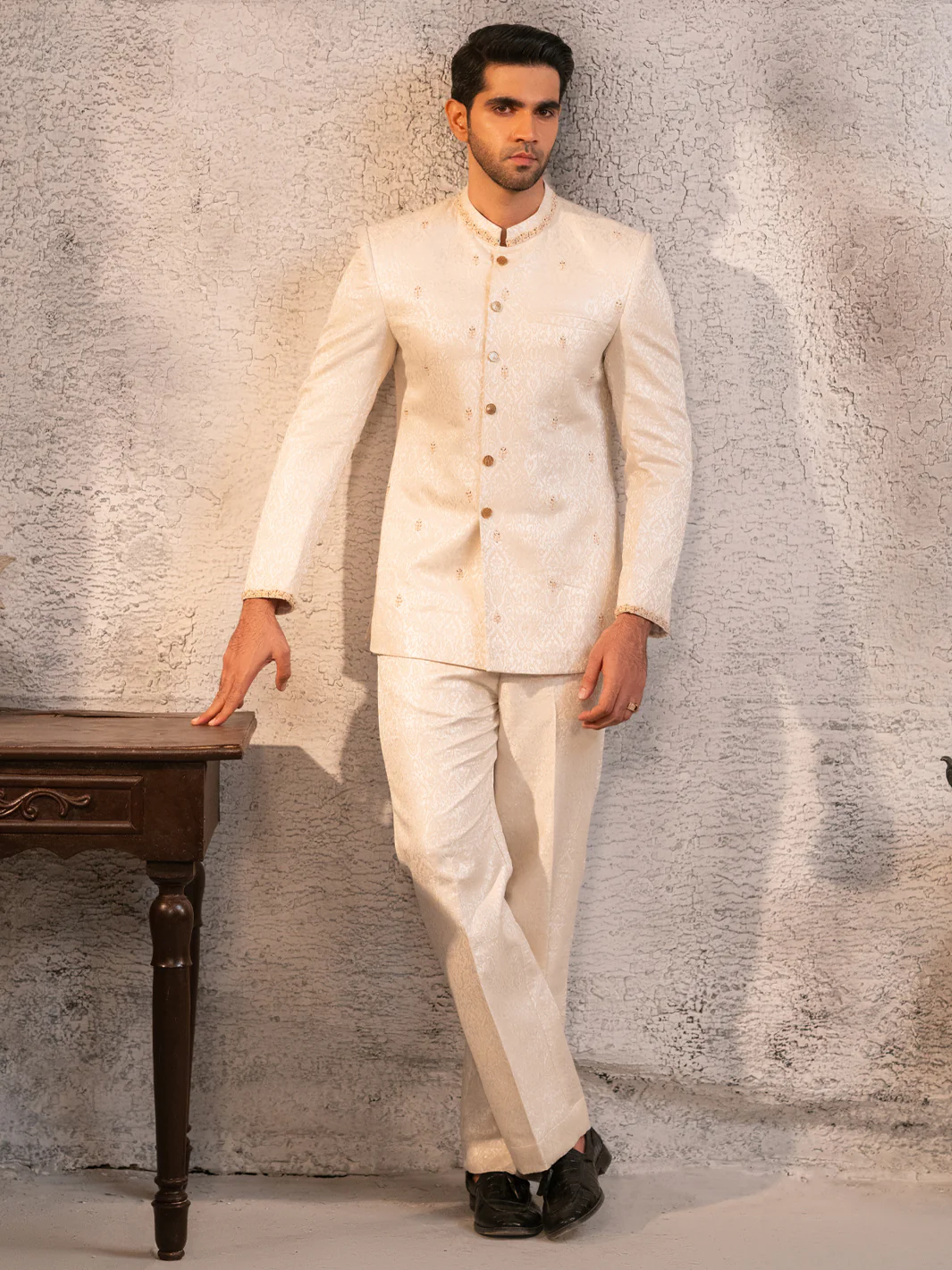 Cream Prince Coat - AL-PCS-076