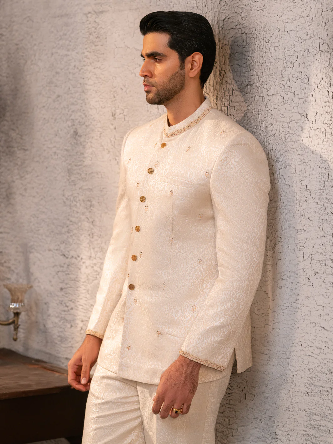 Cream Prince Coat - AL-PCS-076 - Image 3
