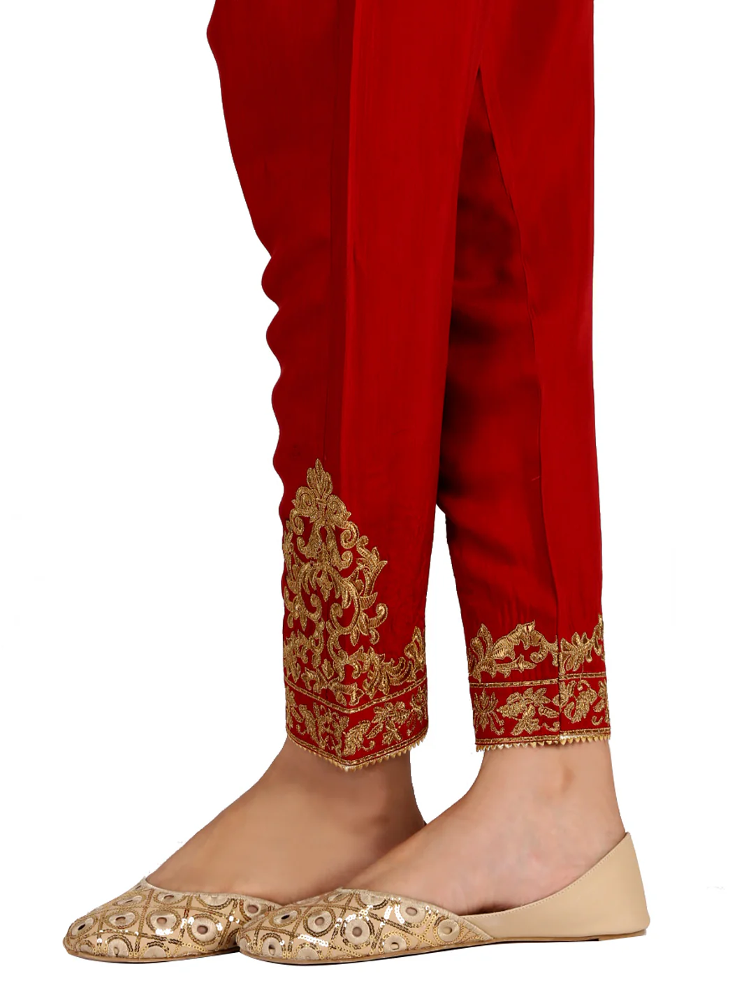 Red Viscose Trouser - AL-T-407 - Image 2