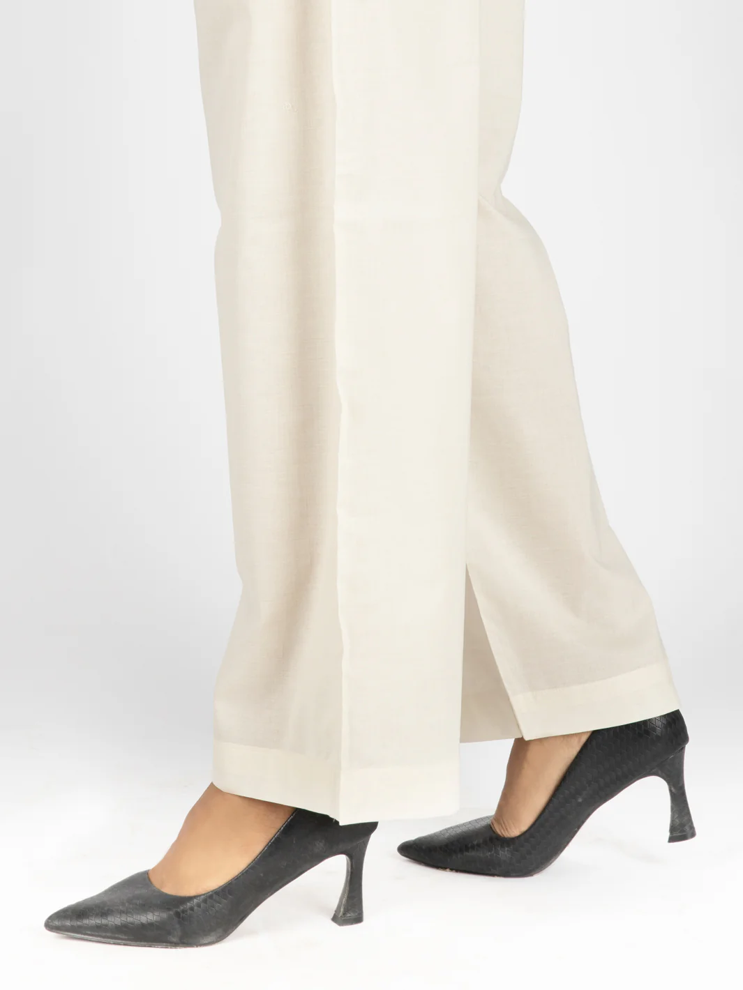 Ecru White Women Trouser - AL-T-545C - Image 2
