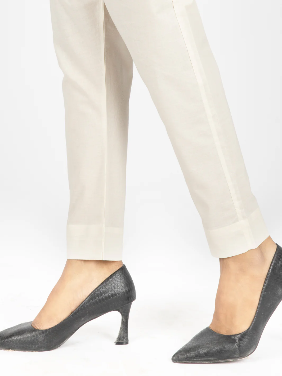 Ecru White Women Trouser - AL-T-546C - Image 2
