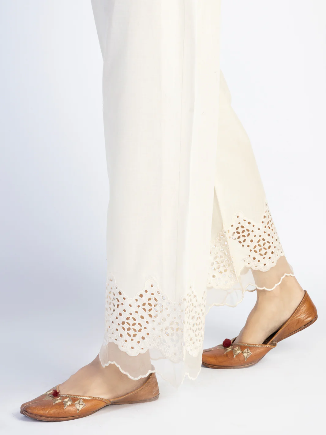 Off White Lawn Trouser - AL-T-584 - Image 2