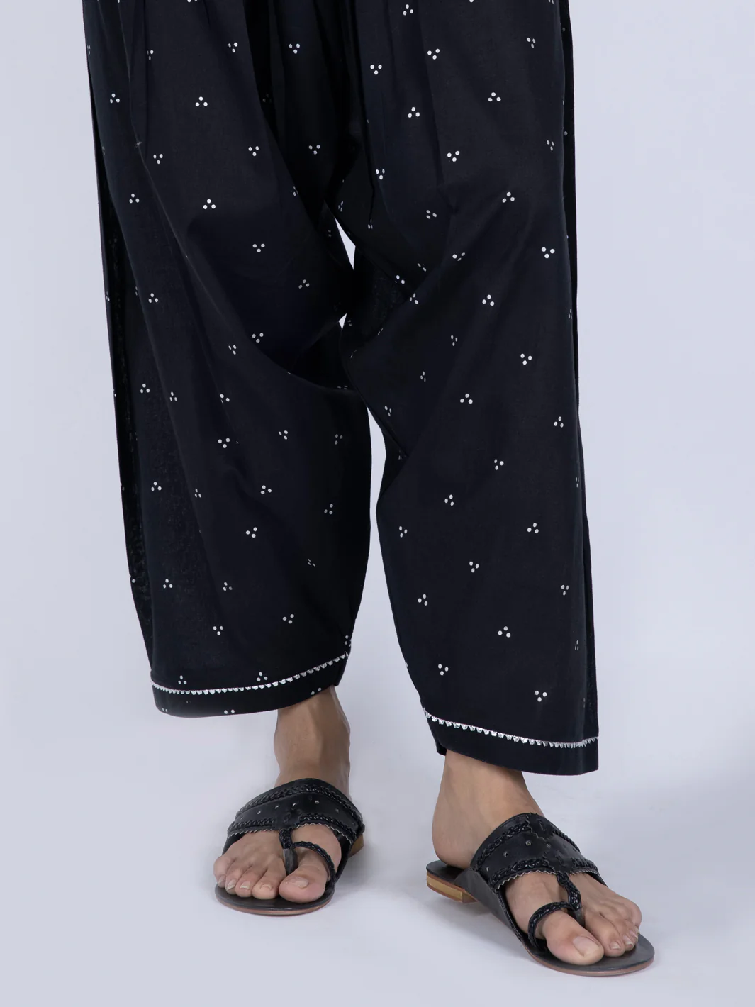 Black Cambric Trousers - AL-T-628 - Image 2