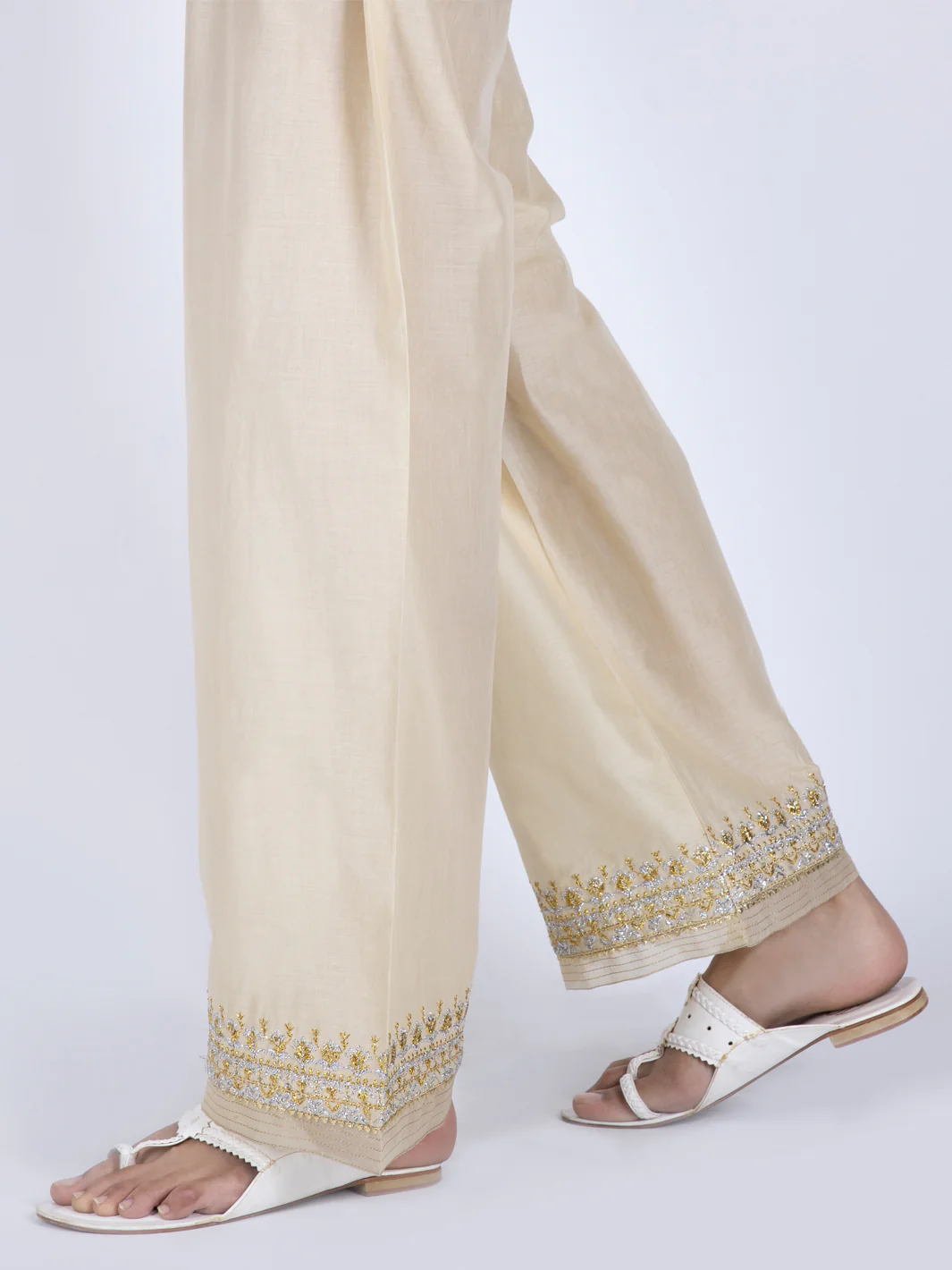 White Cambric Trousers - AL-T-629