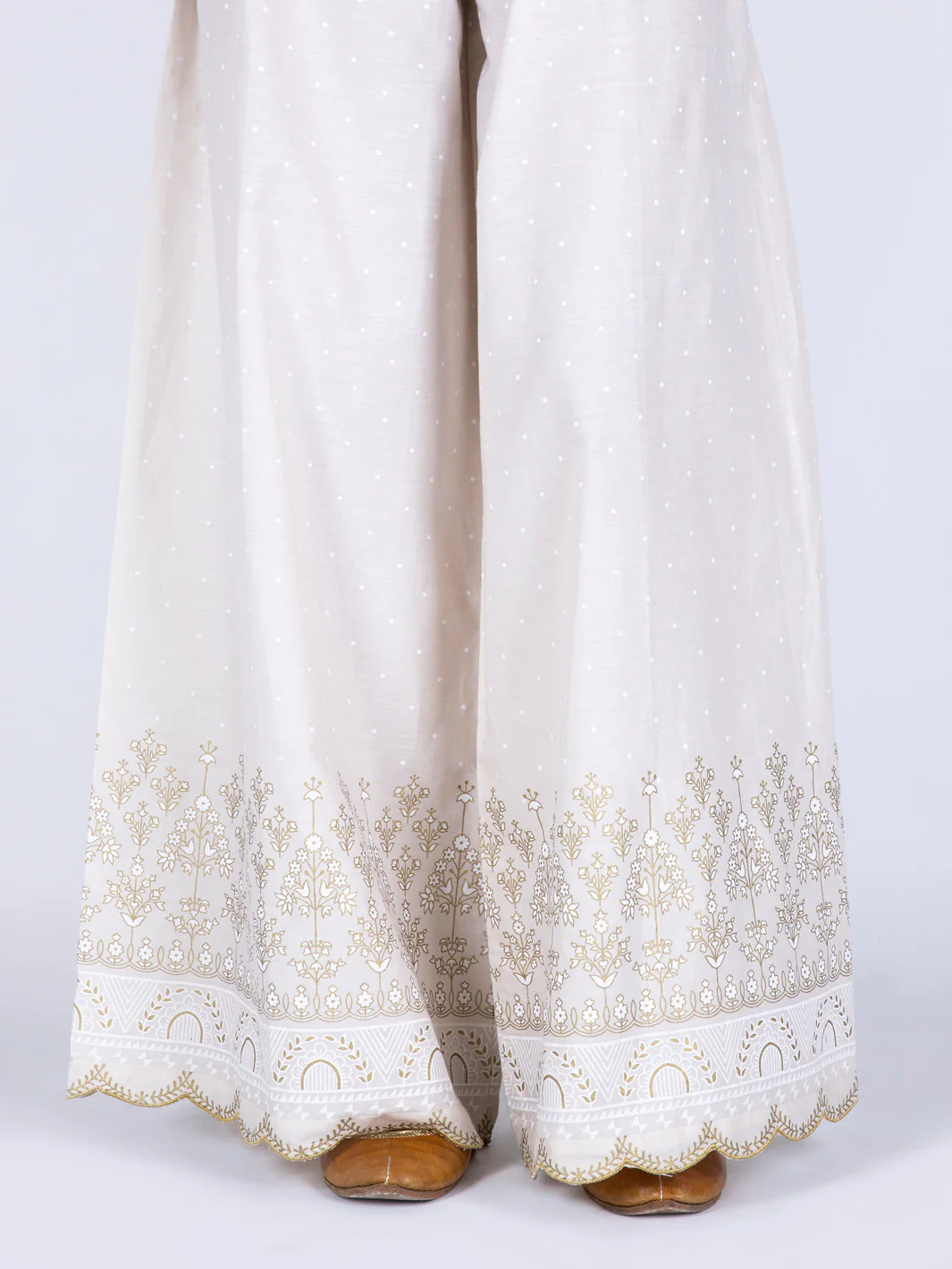Off White Cambric Trousers - AL-T-632
