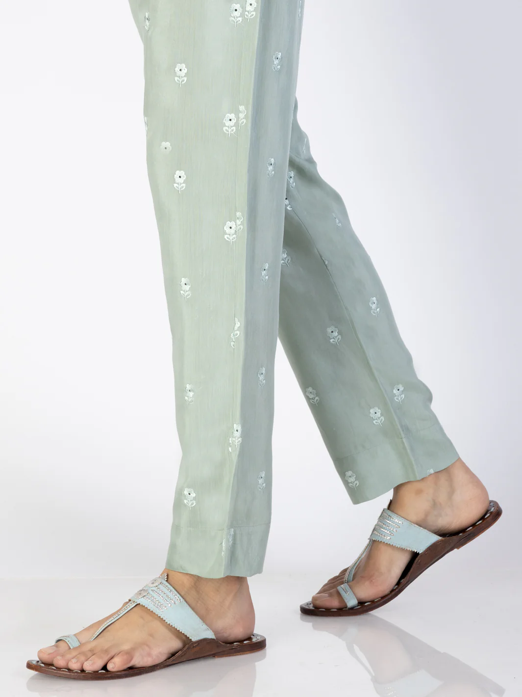 Pista Green Viscose Trousers - AL-T-698 - Image 3