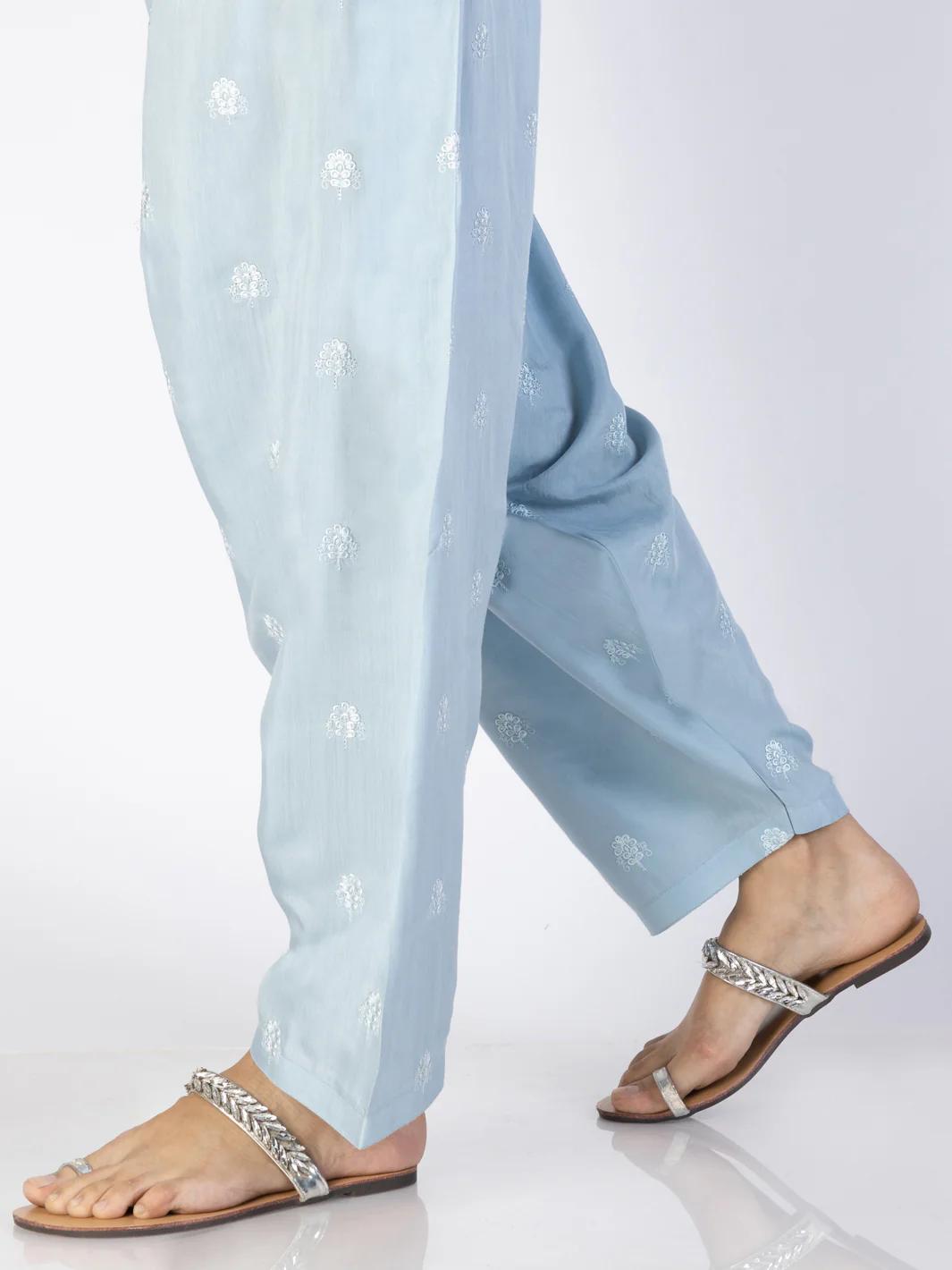 Ice Blue Viscose Trousers - AL-T-700 - Image 3