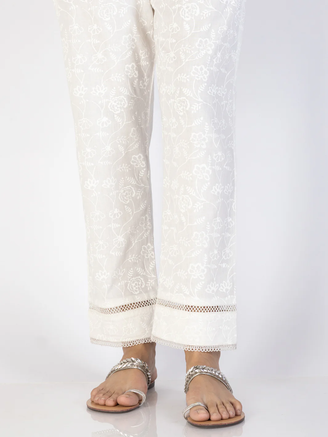 White Cambric Trousers - AL-T-709 - Image 2