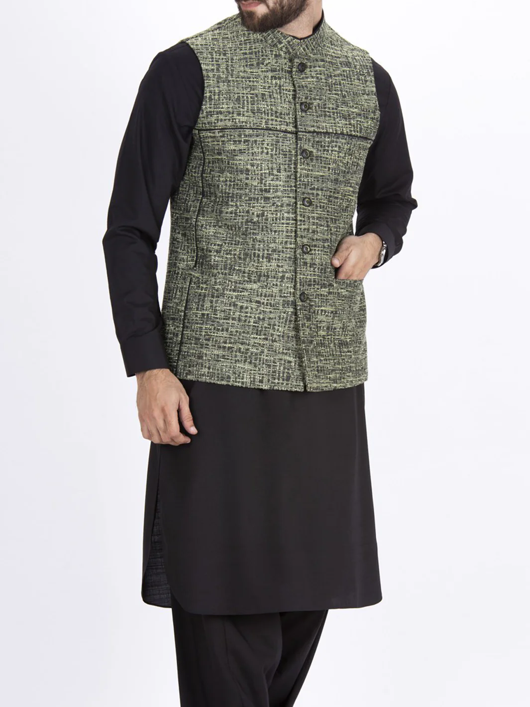 Green  Waistcoat - AL-WC-232-R1