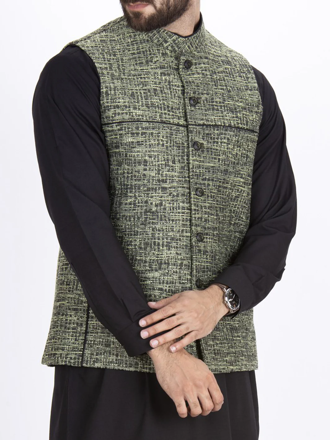 Green  Waistcoat - AL-WC-232-R1 - Image 3