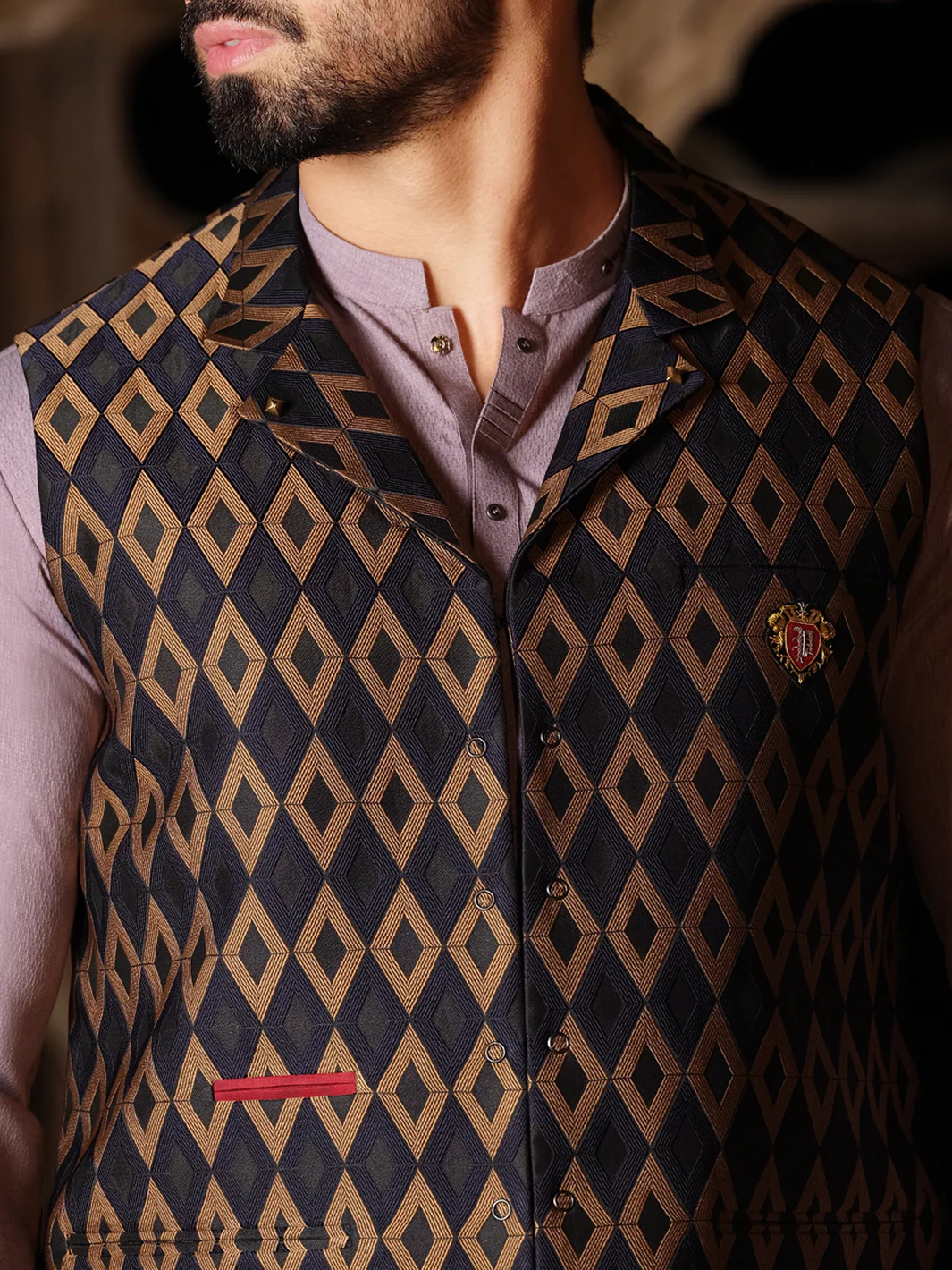 Blue Blended Waistcoat - AL-WC-317 - Image 2