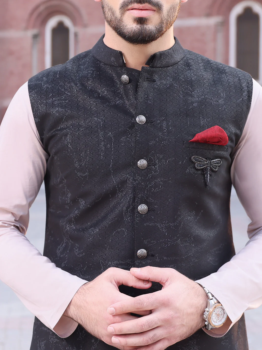 Black Blended Waistcoat - AL-WC-346 - Image 2